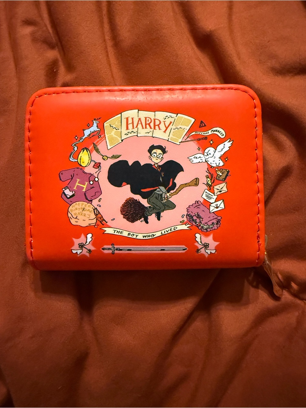 Harry Potter Red Graphic Zip Wallet